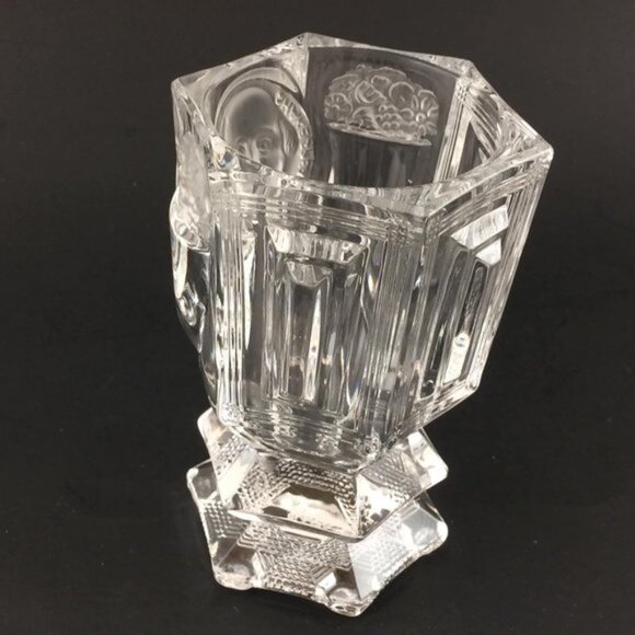 Shakespeare Crystal Frosted Glass Goblet by Berlin Design Cameo Numbered - Picture 3 of 16